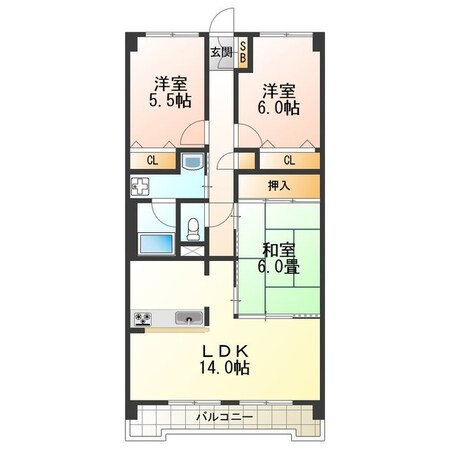 CASSIA南住吉の物件間取画像